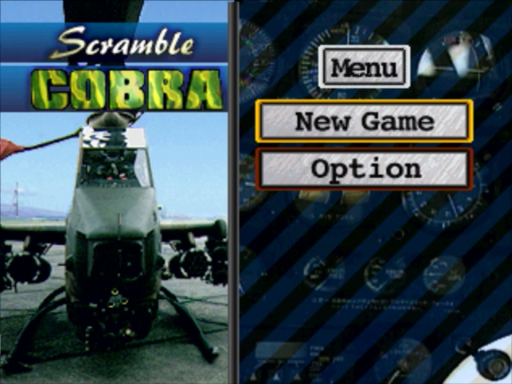 Scramble Cobra title screen for 3DO